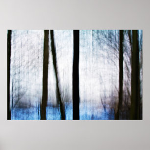 blaue Bäume Poster