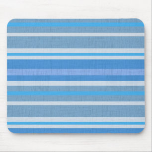 Blaue Baumwollstreifen Mousepad