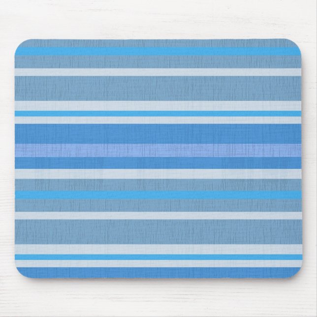 Blaue Baumwollstreifen Mousepad (Vorne)