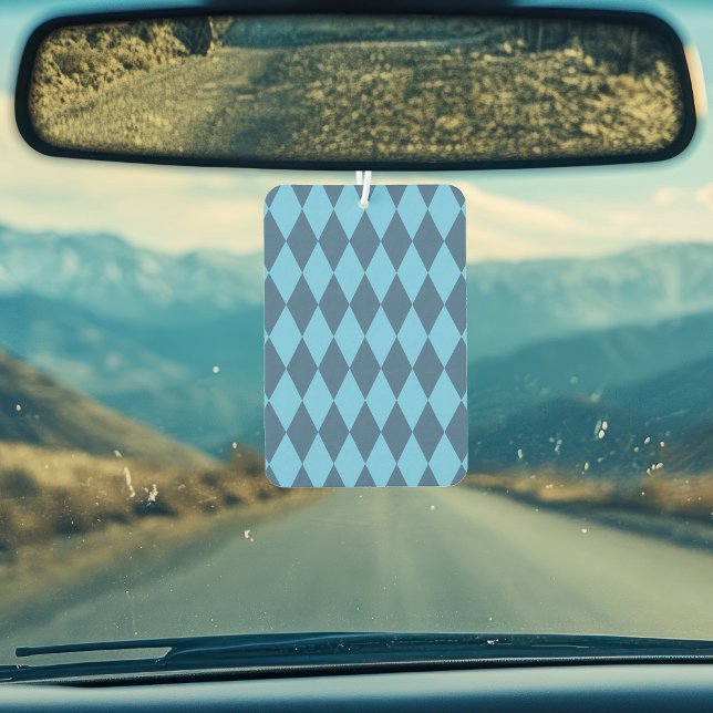 Blaue Bavaria Rhombus-Flaggenmuster Autolufterfrischer (Von Creator hochgeladen)