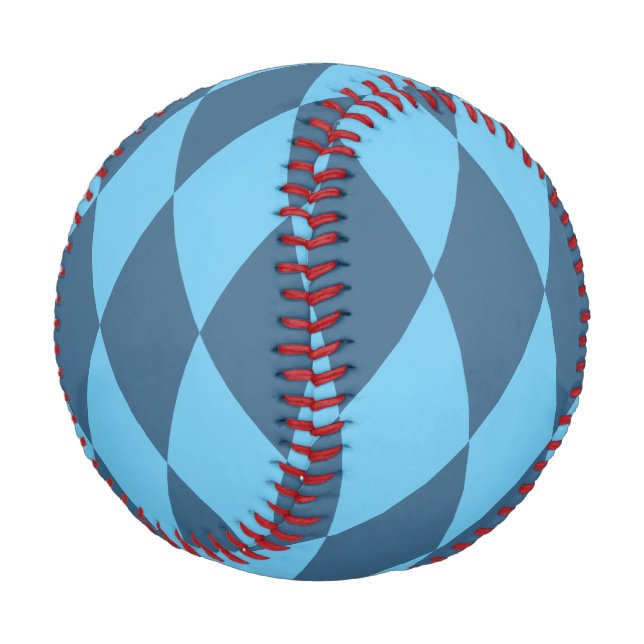 Blaue Bavaria Rhombus-Flaggenmuster Baseball (Schrägansicht)