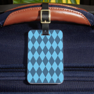 Blaue Bavaria Rhombus-Flaggenmuster Gepäckanhänger