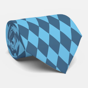 Blaue Bavaria Rhombus-Flaggenmuster Krawatte