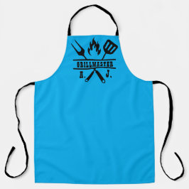 Blaue BBQ-Grill-Meister-Schürze Schürze