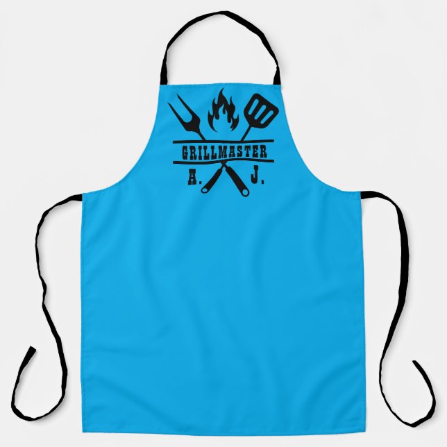 Blaue BBQ-Grill-Meister-Schürze Schürze (Vorderseite)
