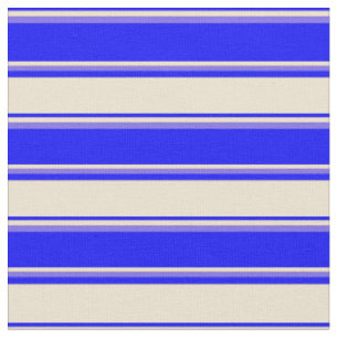 Blaue, beige und mittelschwere blaue Streifen Stoff