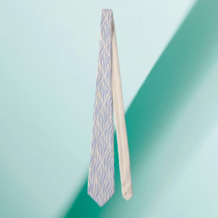 Blaue & Beige Zebrastreifen Krawatte – Stylisches