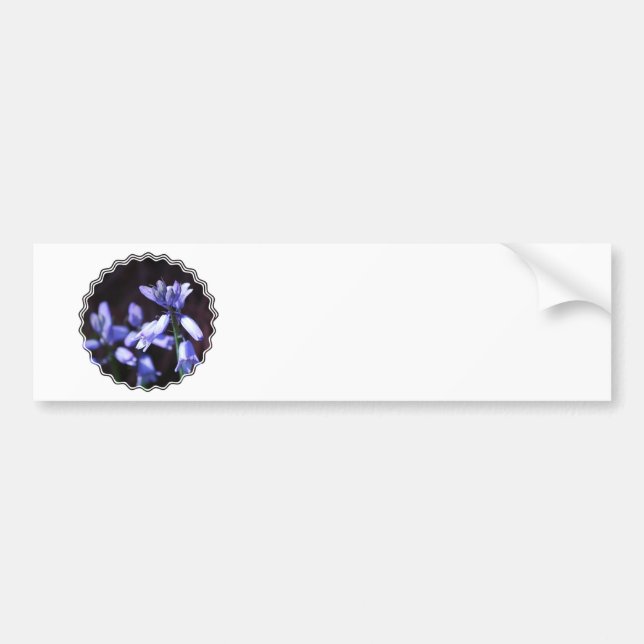 Blaue Bell-Blumen-Autoaufkleber Autoaufkleber (Vorne)