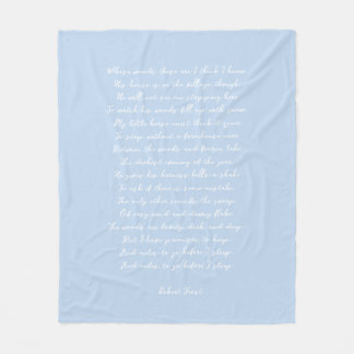 Blaue benutzerdefinierte Gedicht-Song-Lyrik-Zitat Fleecedecke
