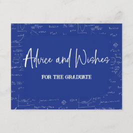 Blaue Beratung und Wünsche für das Abitur Begleitkarte