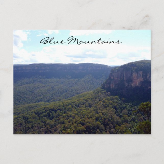 Blaue Berge Postkarte (Vorderseite)