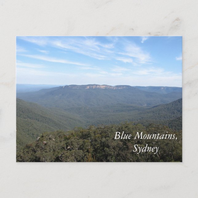 Blaue Berge, Sydney Postkarte (Vorderseite)