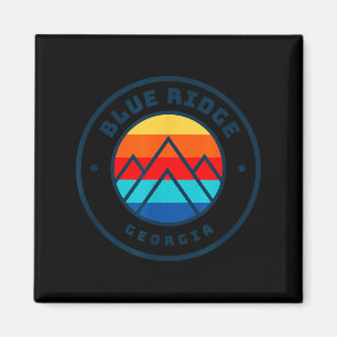 Blaue Bergkette Georgia Skifahren Snowboarden Fami Magnet