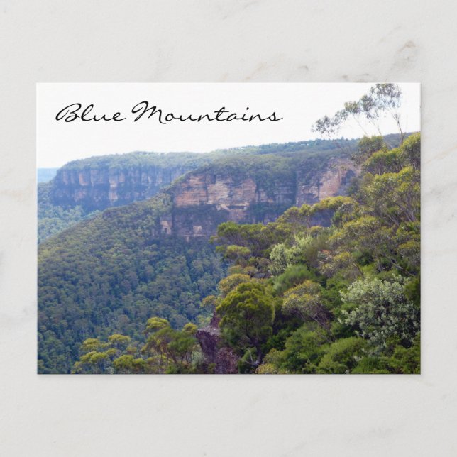 Blaue Bergklippe Postkarte (Vorderseite)
