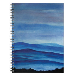 Blaue Berglandschaft Foto Notizbuch Notizblock