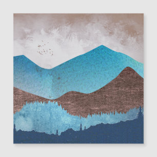 Blaue Bergspitzen Magnetkarte