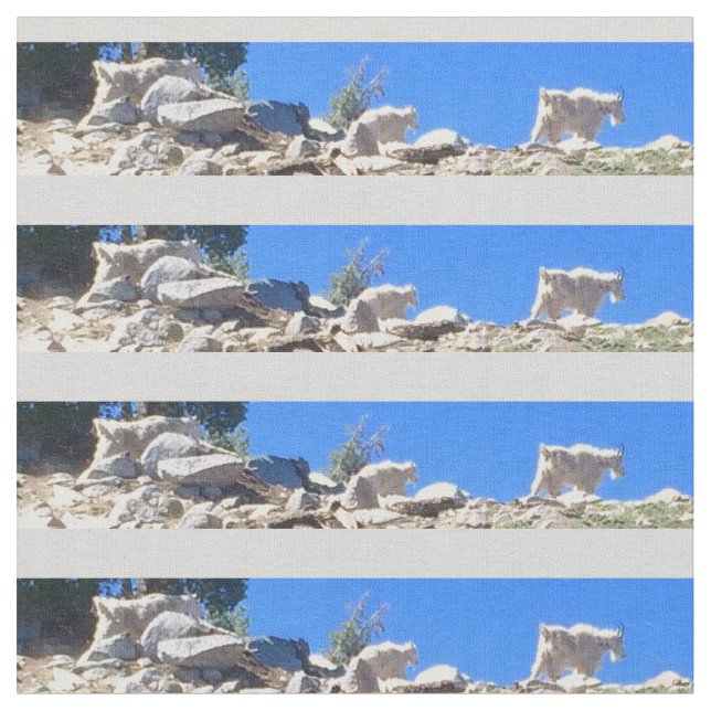 Blaue Bergziegen Stoff (Nahaufnahme)