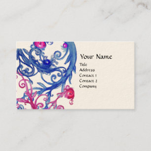 BLAUE BERRIES WIRBEL aus Metallic Visitenkarte