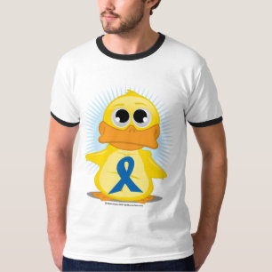 Blaue Bewusstseins-Band-Ente T-Shirt