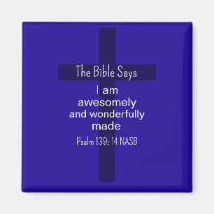 Blaue Bibel-Bekräftigung Ermutigung Christlich Magnet