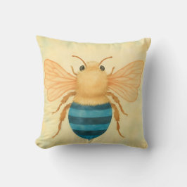 Blaue Bienenbinde-Kissen Kissen
