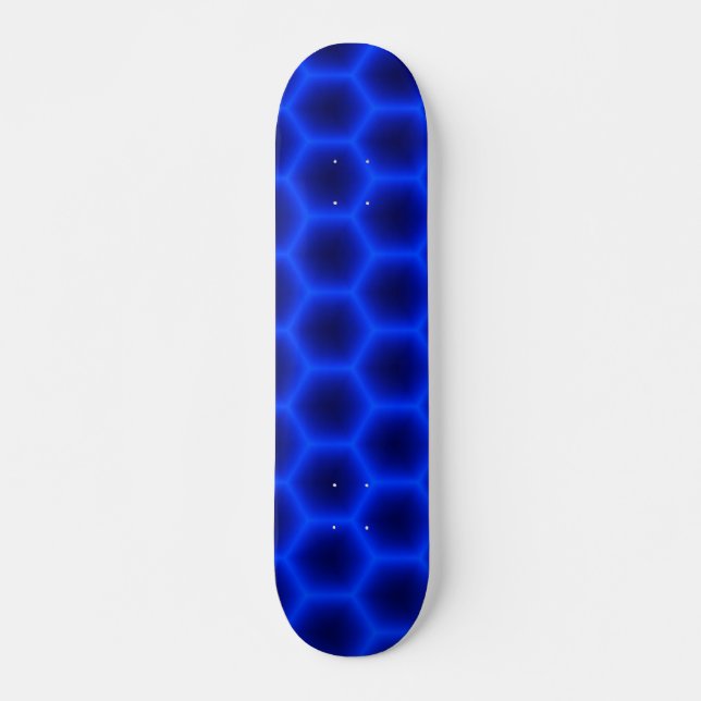 Blaue Bienenwabe 3D Skateboard (Vorne)