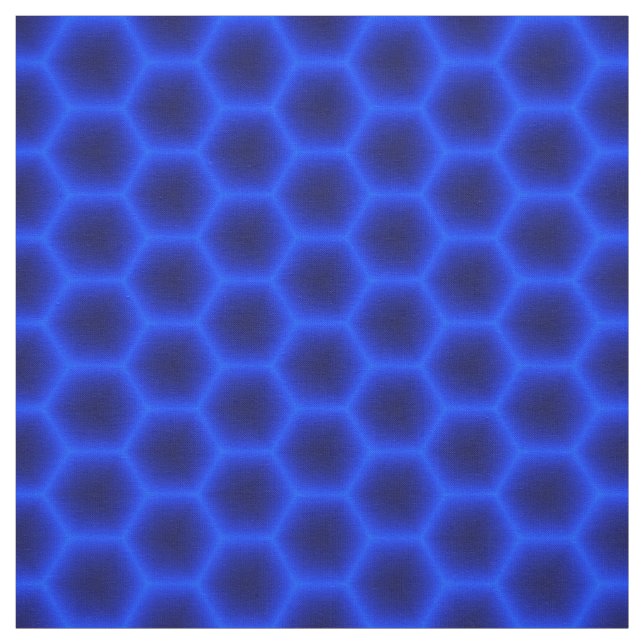 Blaue Bienenwabe 3D Stoff (Muster)