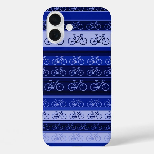 Blaue Bikes auf Streifen Case-Mate iPhone Hülle (Rückseite)