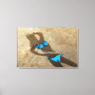 Blaue Bikinistrandsand Thunder_Cove Leinwanddruck