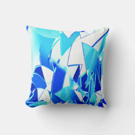 Blaue Bildausschnitte unregelmäßig verdreht Kissen