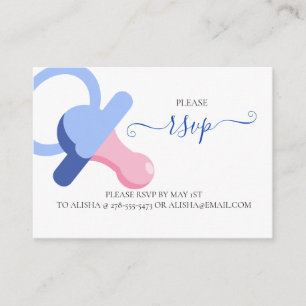 BLAUE BINKY, BABY DUSCHER-UAWG-Umschließkarte Begleitkarte