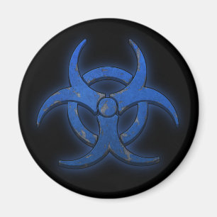 Blaue Biogefährdung Magnet