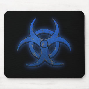 Blaue Biogefährdung Mousepad