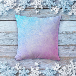Blaue bis violette gefrorene Farbverlauf-Kissen Kissen