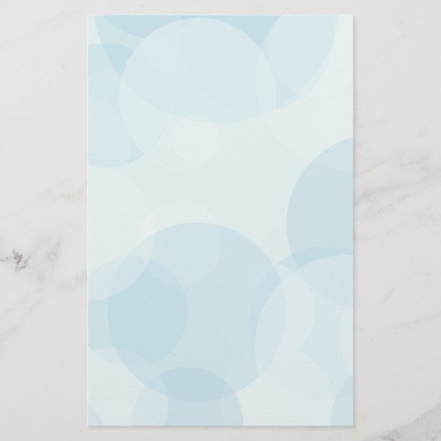 Blaue Blasen Briefpapier (Vorderseite)