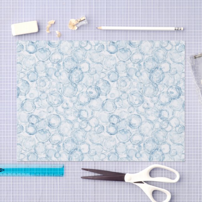 Blaue Blasen Geburtstag Seidenpapier (Handwerk)
