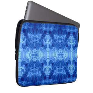 Blaue Blasenmuster-Decke Laptopschutzhülle