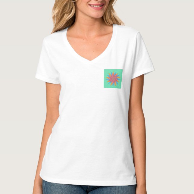 Blaue Blätter T-Shirt (Vorderseite)