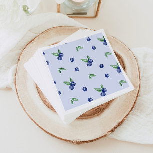 Blaue Blaubeere zum Geburtstag süß Serviette