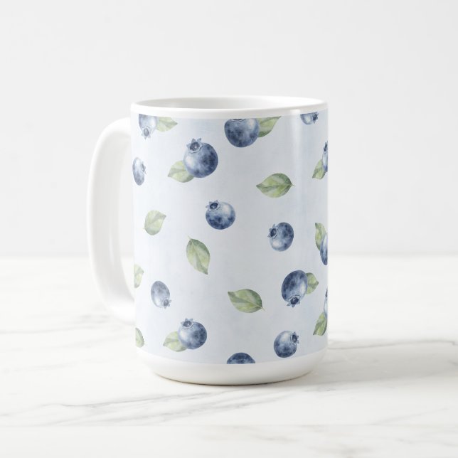 Blaue Blaubeeren Frucht   Kaffeetasse (Vorderseite Links)