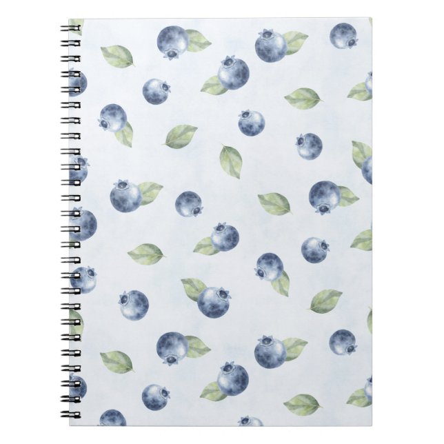 Blaue Blaubeeren Frucht  Notizblock (Vorderseite)