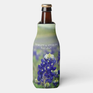 Blaue Blaue Blumen Texas Florale Hochzeit Flaschenkühler