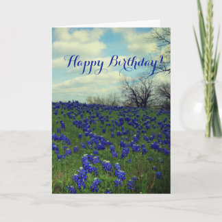 Blaue Blaue Blumen Texas Geburtstag Floral Tha Dankeskarte