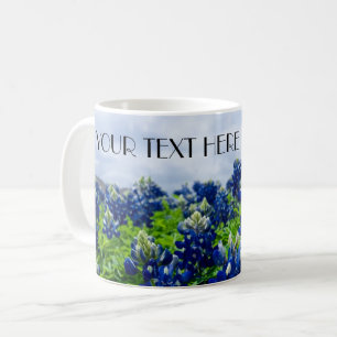 Blaue Blaue Blumen Texas Texanisch Floral Kaffeetasse