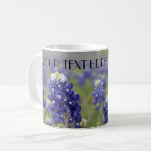 Blaue Blaue Blumen Texas Texanisch Floral Kaffeetasse