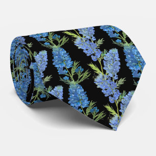 Blaue Blaue Blumen Texas Texanisch Floral Krawatte