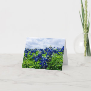 Blaue Blaue Blüten Texas Texanisch Floral Dankeskarte