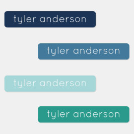 Blaue blaue, wasserdichte, klebrige Kid's Labels Etiketten