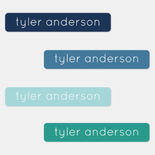 Blaue blaue, wasserdichte, klebrige Kid's Labels Etiketten