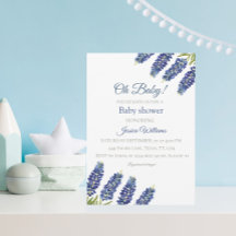 Blaue Blauhauben-Blumen-Aquarell Texas Babyjunge